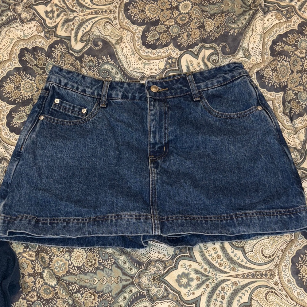 Princess Polly Indigo Denim Skort
